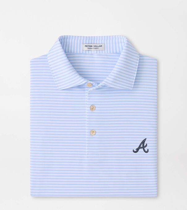 Atlanta Braves Tiebreaker Performance Jersey Stripe Polo