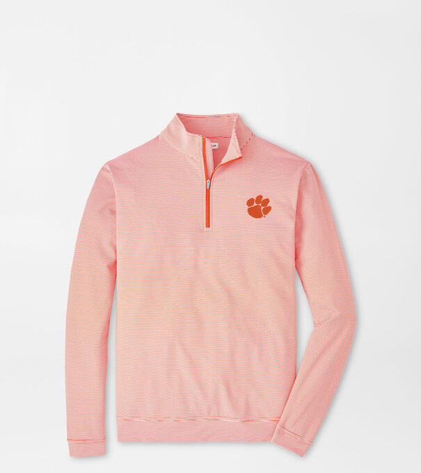 Clemson Perth Sugar Stripe Performance Quarter-Zip