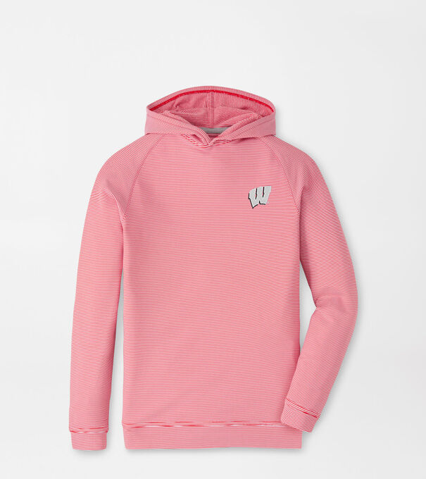 Wisconsin Pine Youth Sugar Stripe Performance Hoodie