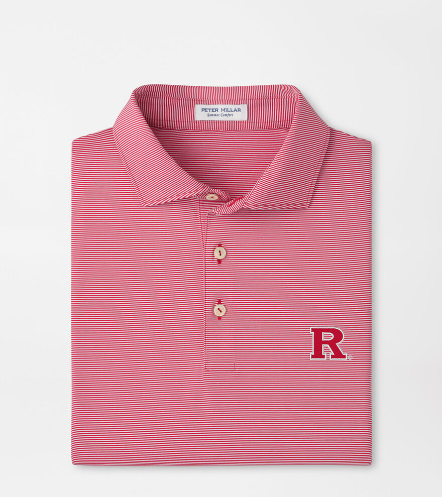 Rutgers Jubilee Stripe Performance Polo image number 1