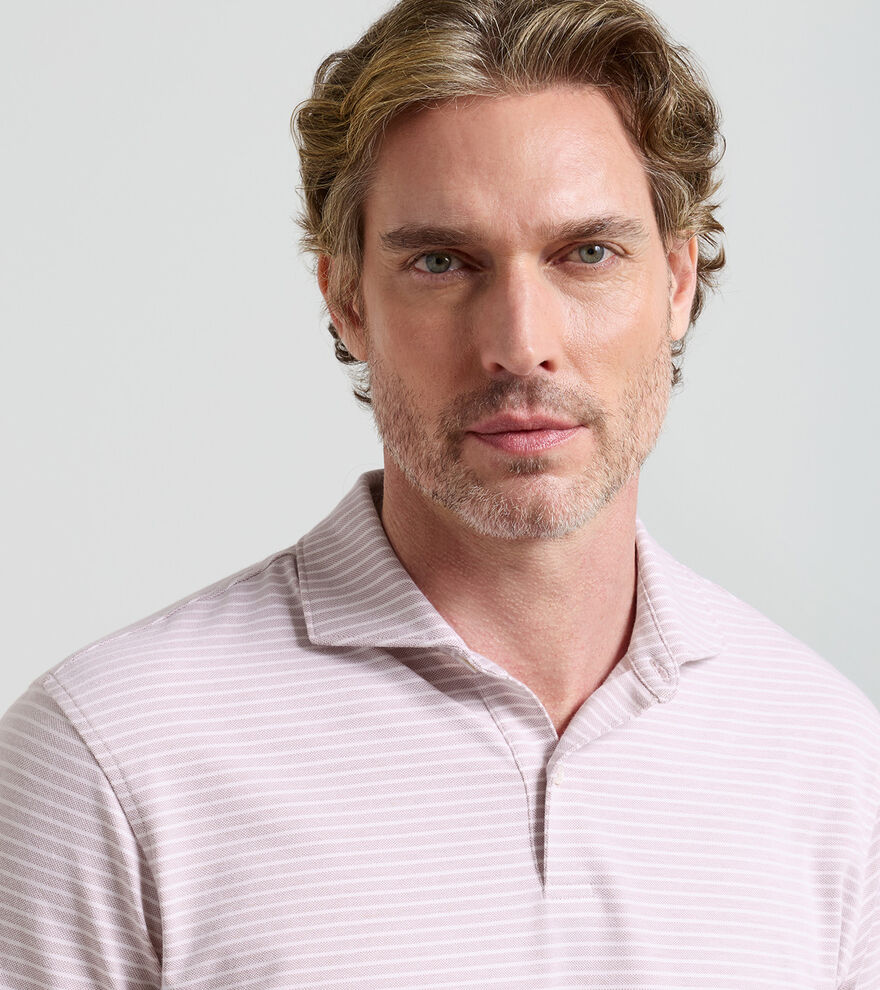 Albatross Stripe Cotton-Blend Piqu&eacute; Polo image number 5