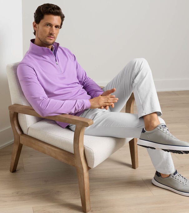 Perth M&eacute;lange Performance Quarter-Zip - Alternate Image 1