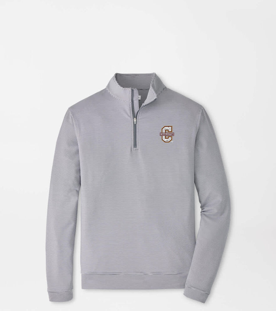 College of Charleston Perth Sugar Stripe Performance Quarter-Zip