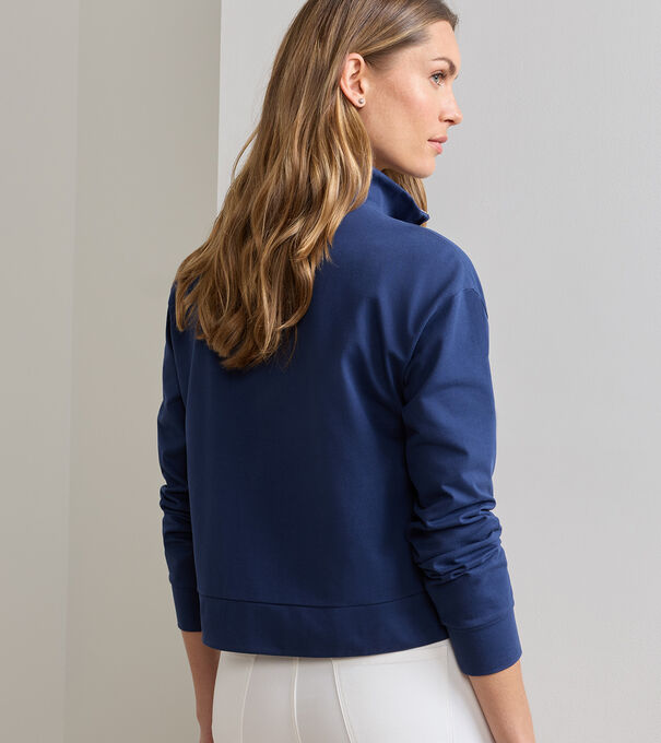 Coolspun Lite Cotton Quarter-Zip Pullover - Alternate Image 1
