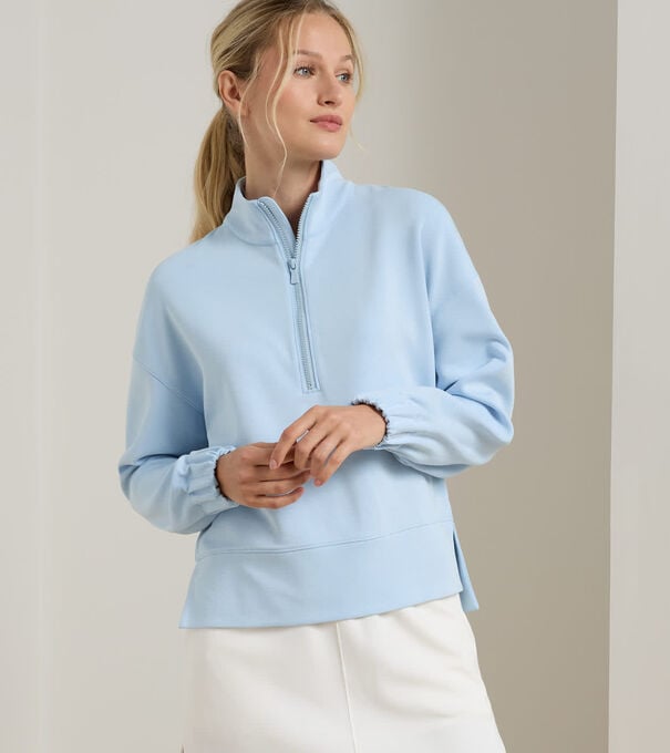 Flora Knit M&eacute;lange Half-Zip Pullover