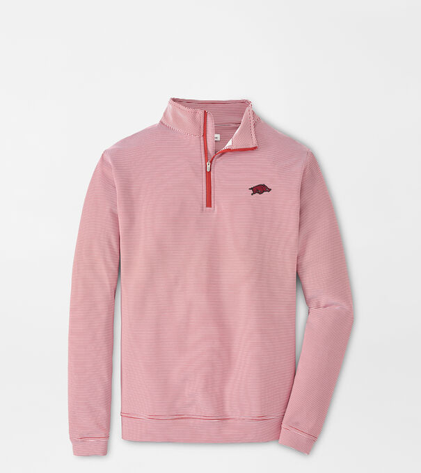 Arkansas Perth Sugar Stripe Performance Quarter-Zip