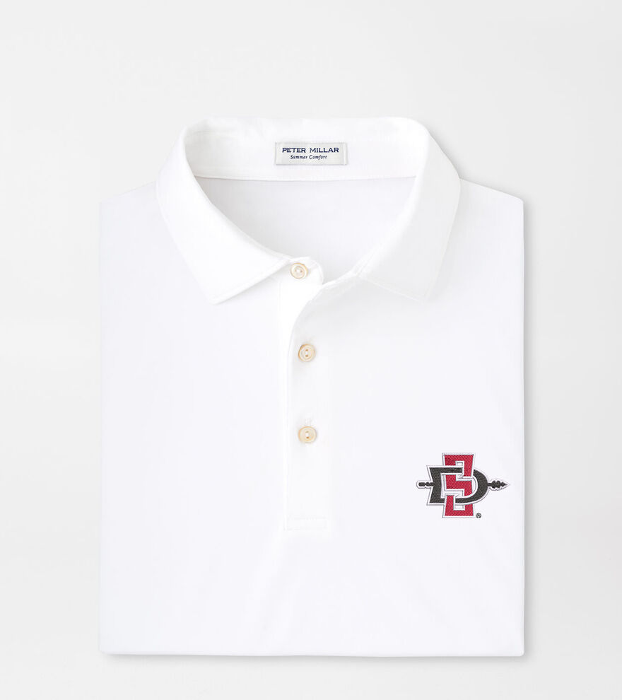 San Diego State Solid Performance Jersey Polo image number 1