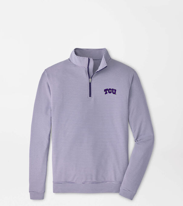 TCU Perth Sugar Stripe Performance Quarter-Zip