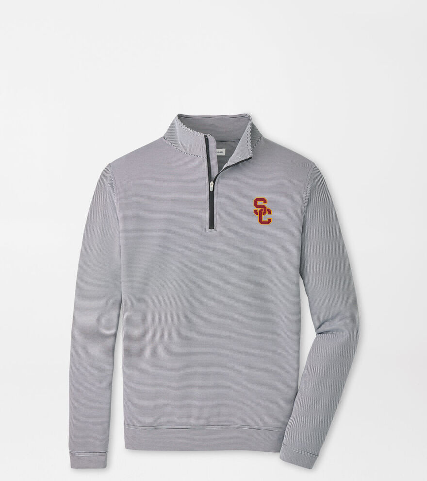 USC Perth Sugar Stripe Performance Quarter-Zip image number 1
