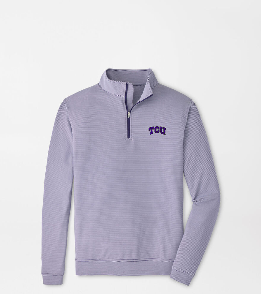 TCU Perth Sugar Stripe Performance Quarter-Zip image number 1