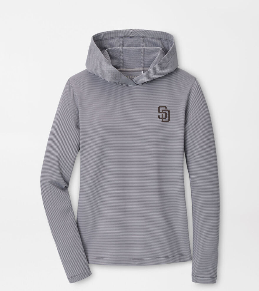 San Diego Padres Women's Pine Sugar Stripe Performance Hoodie image number 1