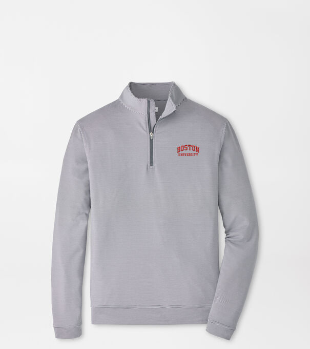 Boston University Perth Sugar Stripe Performance Quarter-Zip