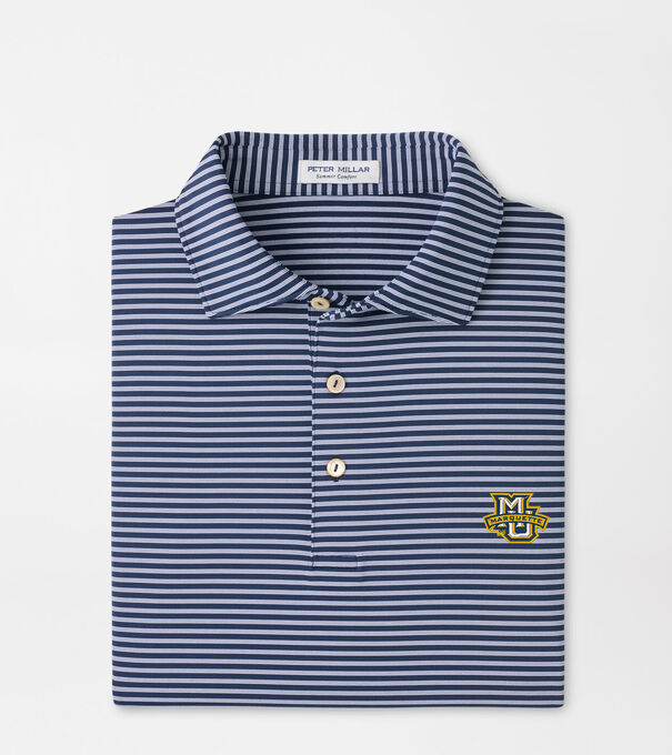 Marquette Tiebreaker Performance Jersey Stripe Polo