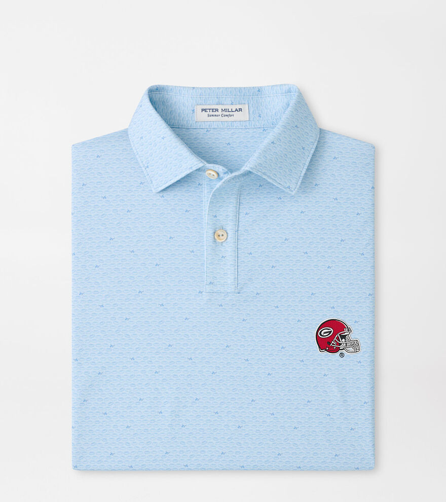Georgia Helmet On The Ball Youth Performance Jersey Polo image number 1