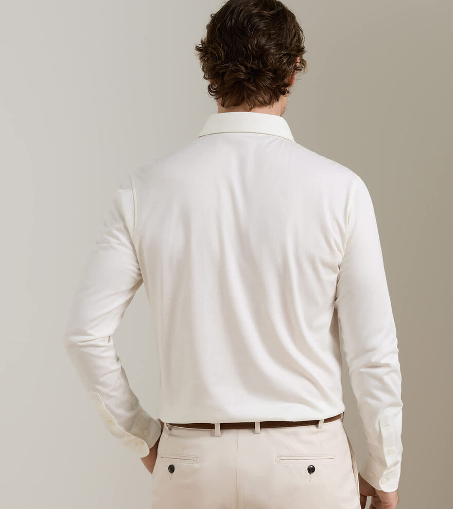 Ashby Silk Cotton Long-Sleeve Polo image number 3