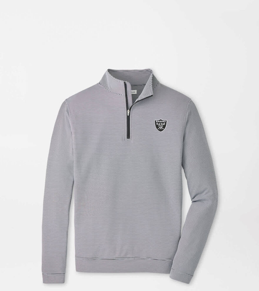 Las Vegas Raiders Perth Sugar Stripe Performance Quarter-Zip image number 1