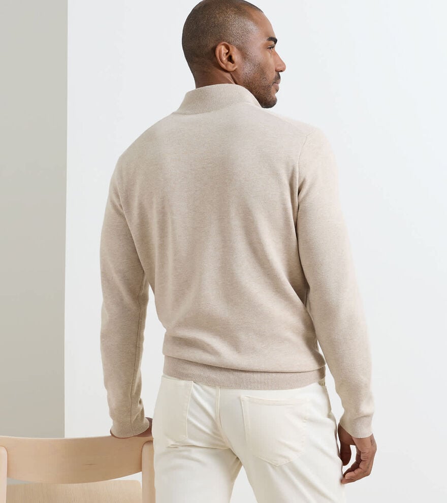 Coolspun Lite Cotton Quarter-Zip Sweater image number 3