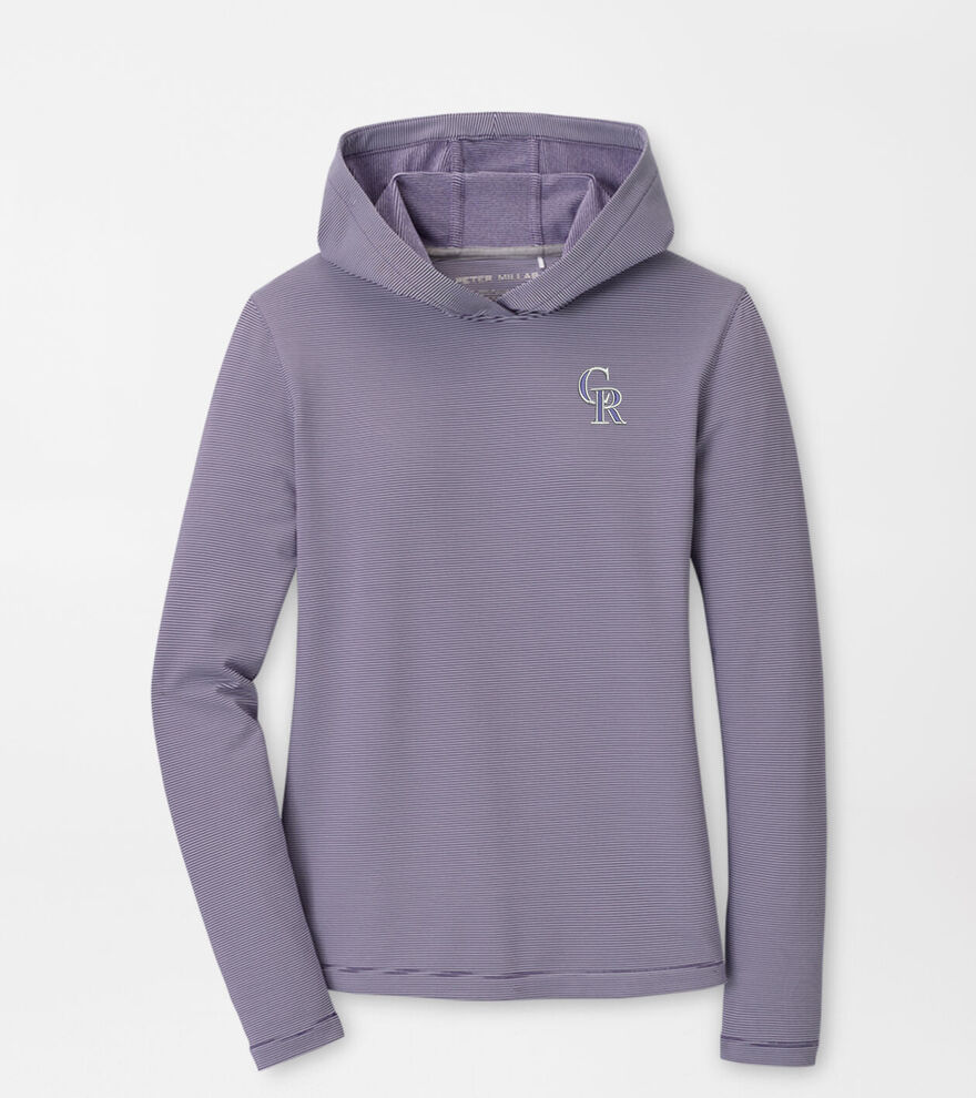 Colorado Rockies Women's Pine Sugar Stripe Performance Hoodie image number 1