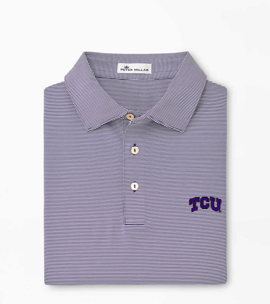 TCU Jubilee Stripe Performance Polo image number 1