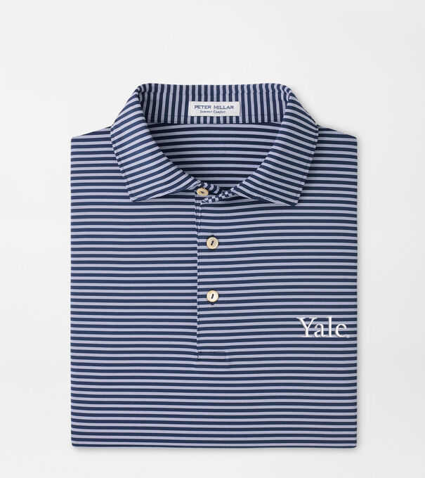 Yale Tiebreaker Performance Jersey Stripe Polo
