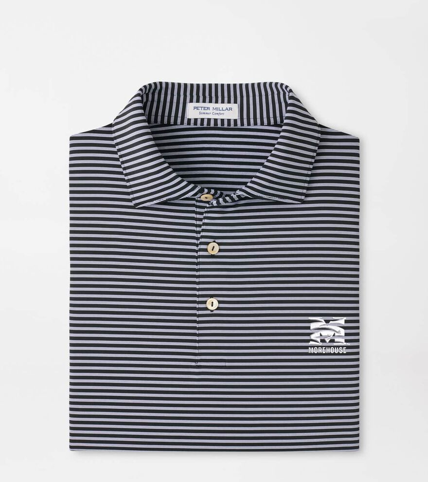 Morehouse College Tiebreaker Performance Jersey Stripe Polo