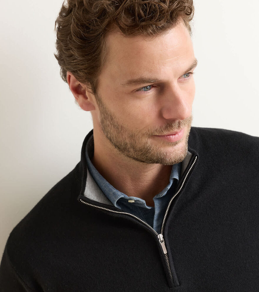 Coolspun Lite Cotton Quarter-Zip Sweater image number 4