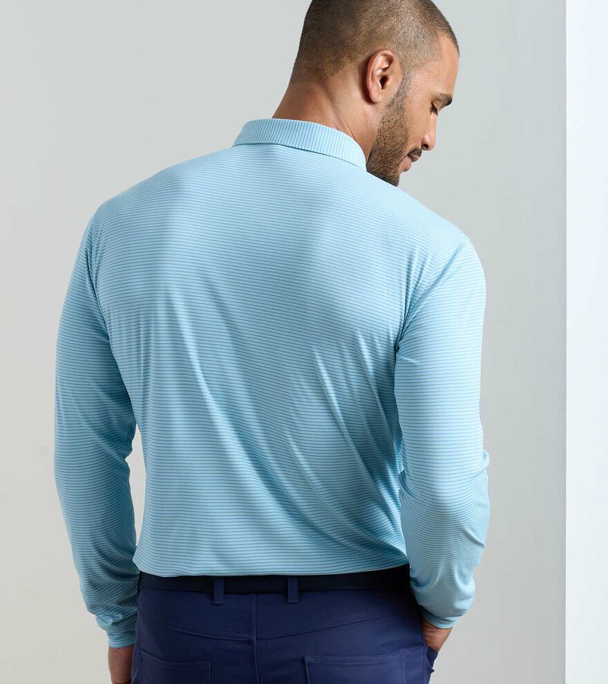 Featherweight Stripe Long-Sleeve Performance Polo image number 3
