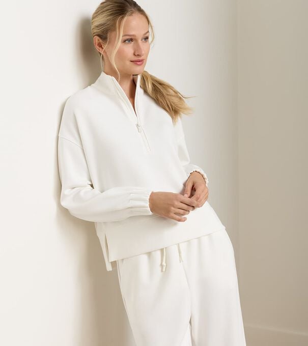 Flora Knit Half-Zip Pullover