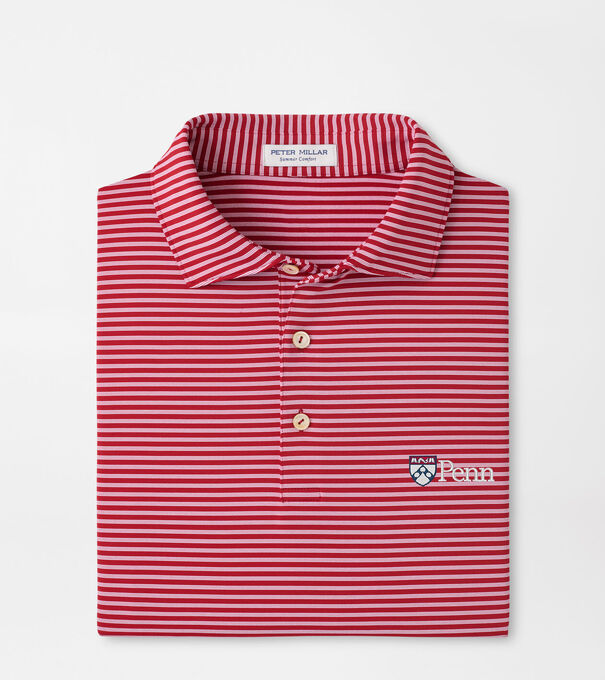 UPenn Tiebreaker Performance Jersey Stripe Polo