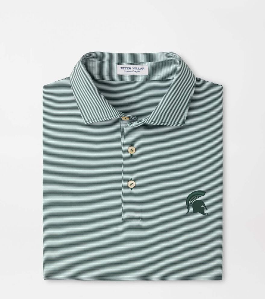 Michigan State Spartans Jubilee Stripe Performance Polo image number 1