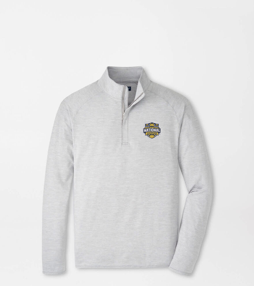 Michigan National Champion Stealth Stripe Performance Quarter-Zip image number 1