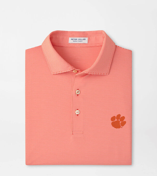 Clemson Jubilee Stripe Performance Polo