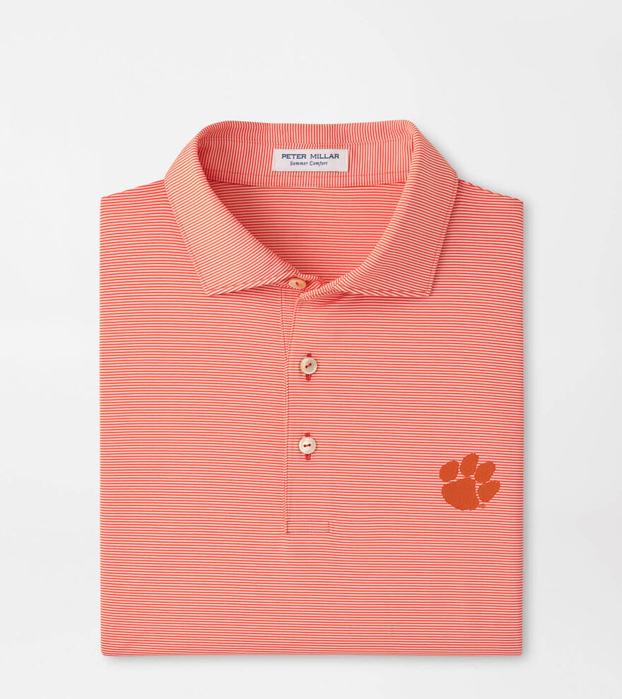 Clemson Jubilee Stripe Performance Polo image number 1