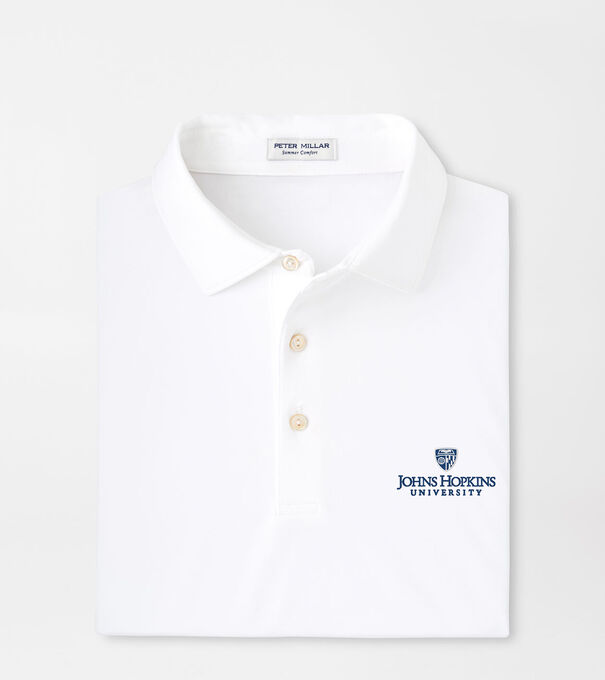 Johns Hopkins University Solid Performance Jersey Polo