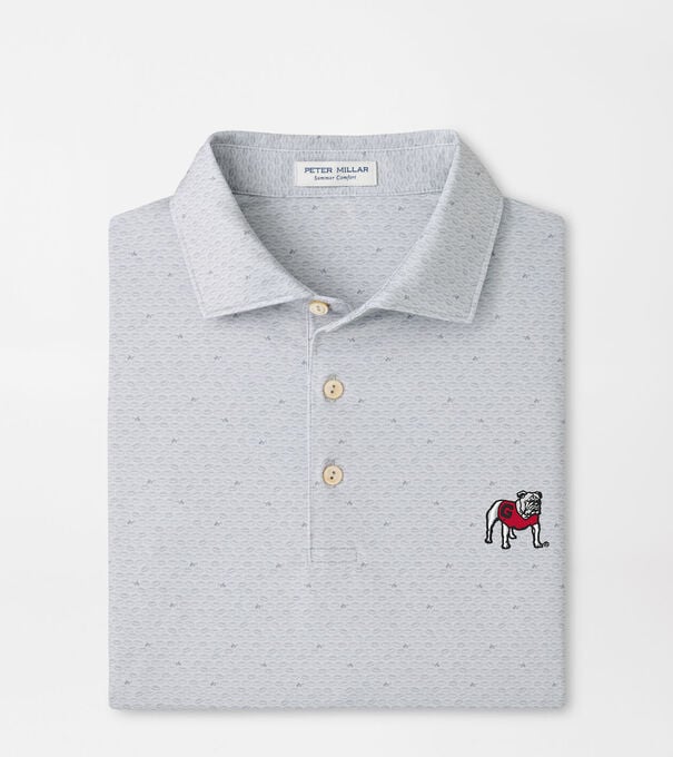 Georgia Standing Bulldog On The Ball Performance Jersey Polo