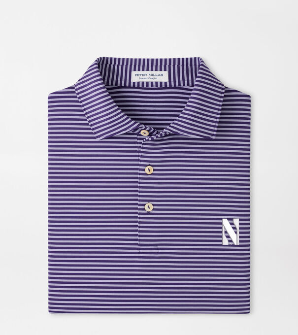 Northwestern Tiebreaker Performance Jersey Stripe Polo