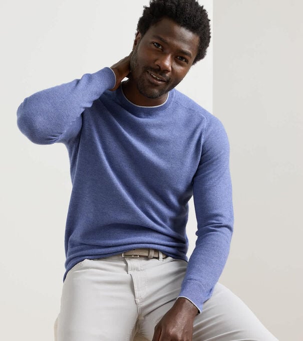 Voyager Cashmere-Silk Saddle Shoulder Crew