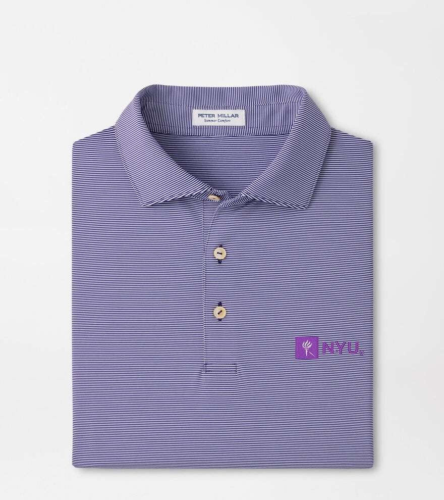 New York University Jubilee Stripe Performance Polo image number 1