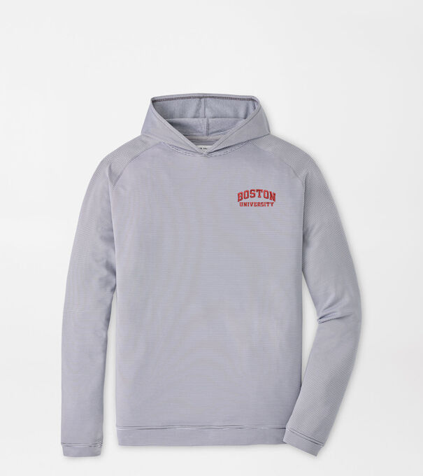 Boston University Pine Sugar Stripe Performance Hoodie