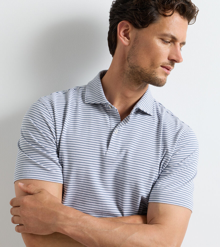Albatross Stripe Cotton-Blend Piqu&eacute; Polo image number 5