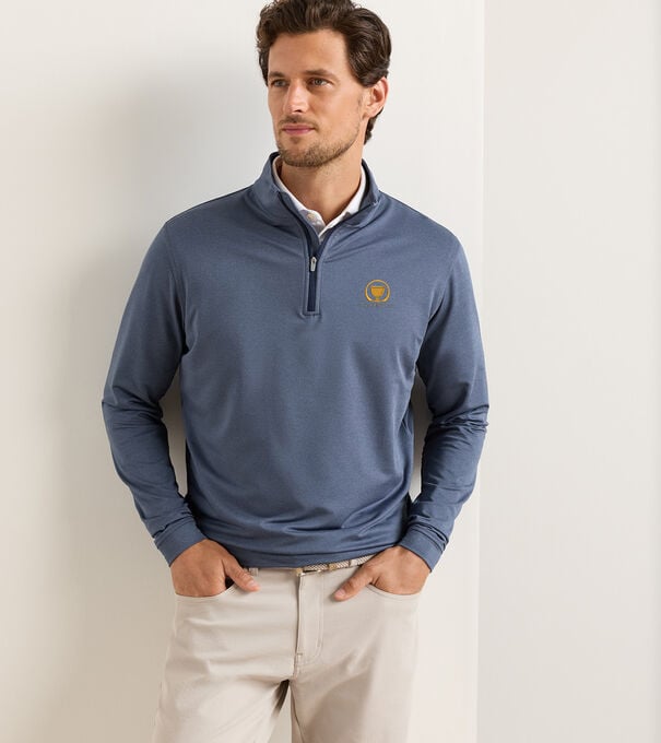 16th Presidents Cup Perth M&eacute;lange Performance Quarter-Zip - Alternate Image 1
