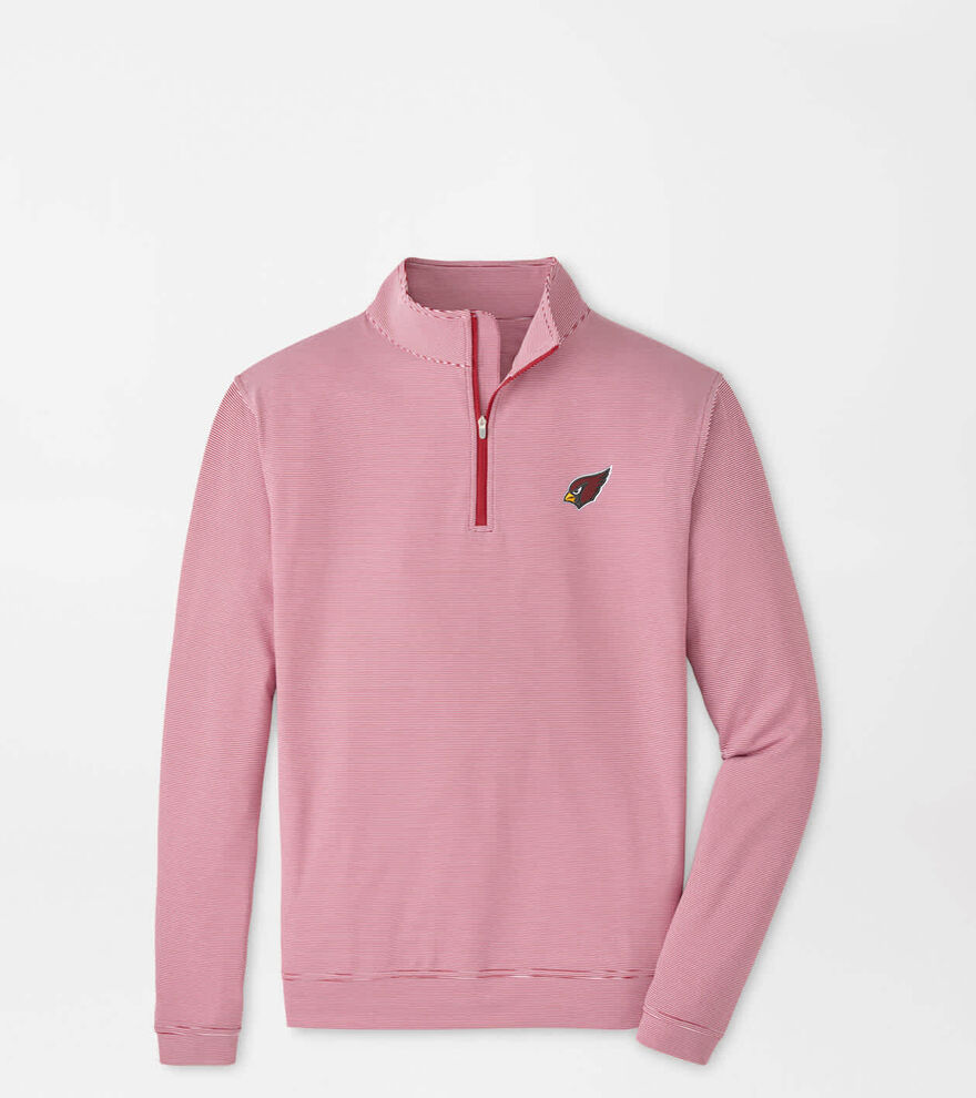 Arizona Cardinals Perth Sugar Stripe Performance Quarter-Zip image number 1