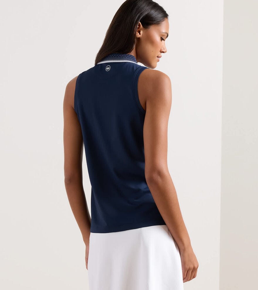 Chrissie Sleeveless Zip Polo - Alternate Image 2