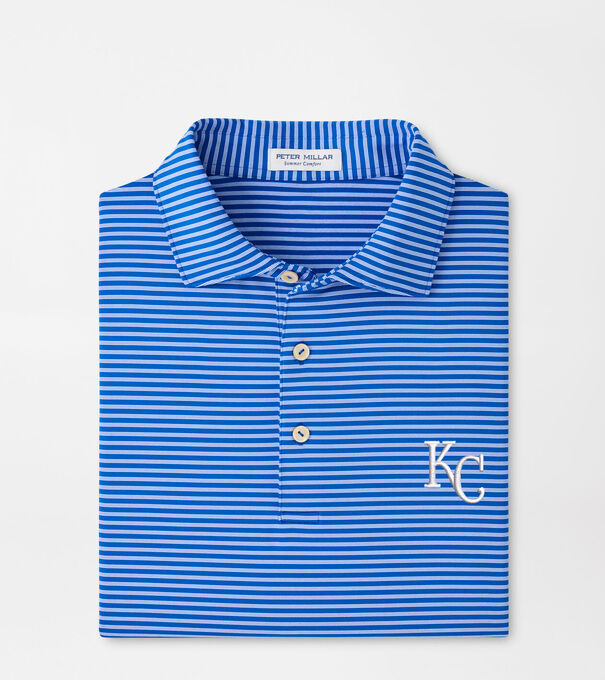 Kansas City Royals Tiebreaker Performance Jersey Stripe Polo
