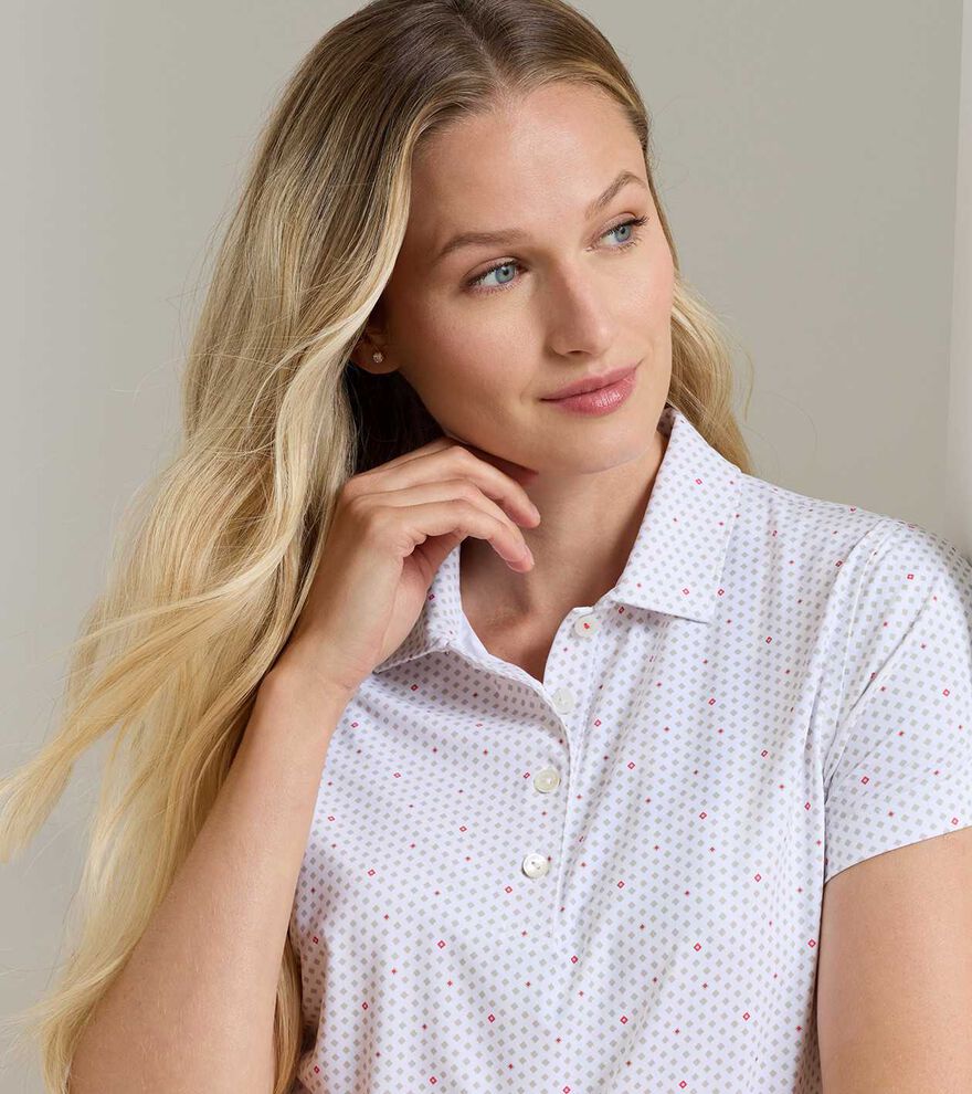 Diamond In The Rough Short Sleeve Jersey Polo - Alternate Image 4