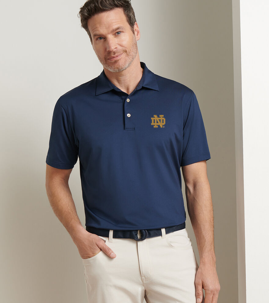Notre Dame Solid Performance Jersey Polo image number 2