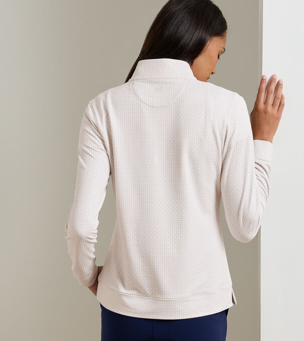 Houndstooth Print Perth Performance Quarter-Zip - Alternate Image 1