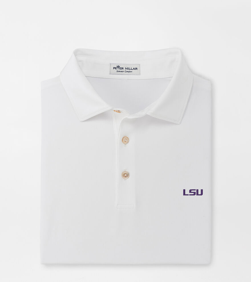 LSU Solid Performance Jersey Polo image number 1