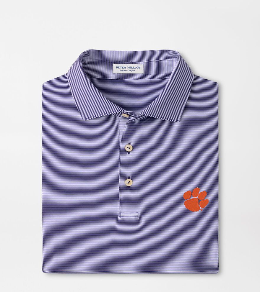 Clemson Jubilee Stripe Performance Polo image number 1
