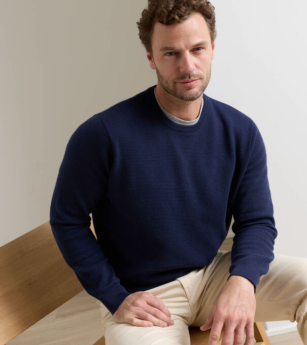 Coolspun Lite Textured Crewneck Sweater